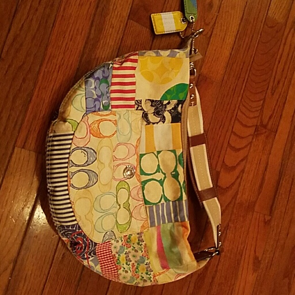 Coach multi colored hobo bag