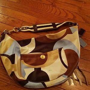 Coach circle pattern hobo bag