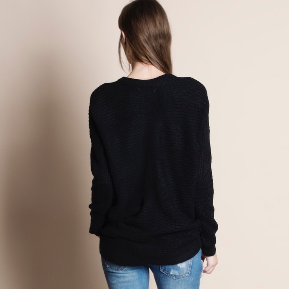 Eyelet Lace Up Sweater - Picture 3 of 4