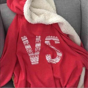 Victoria's Secret Red White Robe M/L