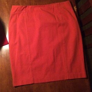 Red pencil skirt