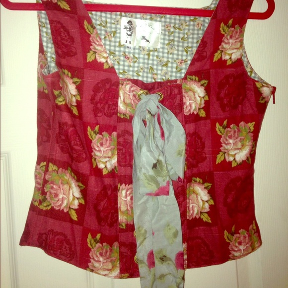 Corset Style Linen Tank