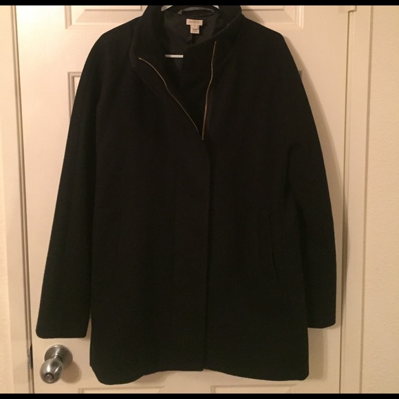 J. Crew Jackets & Blazers - J.Crew Black City coat size 14