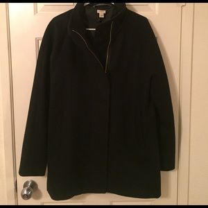J.Crew Black City coat size 14