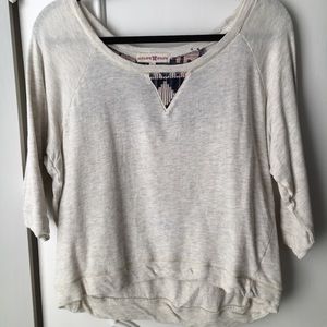 crop sweater with tribal pattern cutout