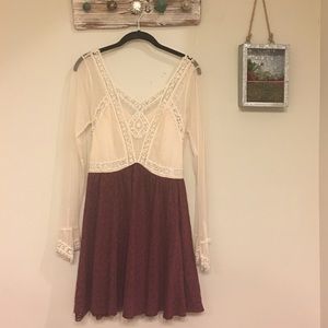 Free People Sheer long-sleeved Victorian Dress ; 4