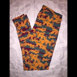 NEW HTF Lularoe Leggings - Fox Print (Mama & Kits)