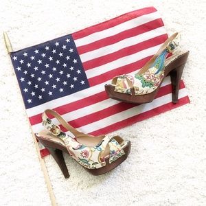 Steve Madden sling back heel w/ wood soul🇺🇸💕