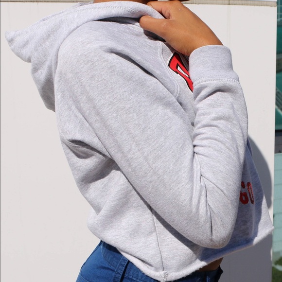 I ❤️ Chicago Bulls crop hoodie - Picture 2 of 3