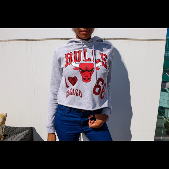 Jackets & Blazers - I ❤️ Chicago Bulls crop hoodie