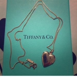 Tiffany & Co 14kt Gold Heart Locket Necklace 16"