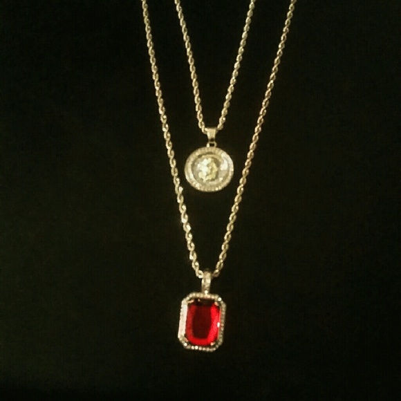 Ruby charm and Jesus piece - Picture 1 of 1