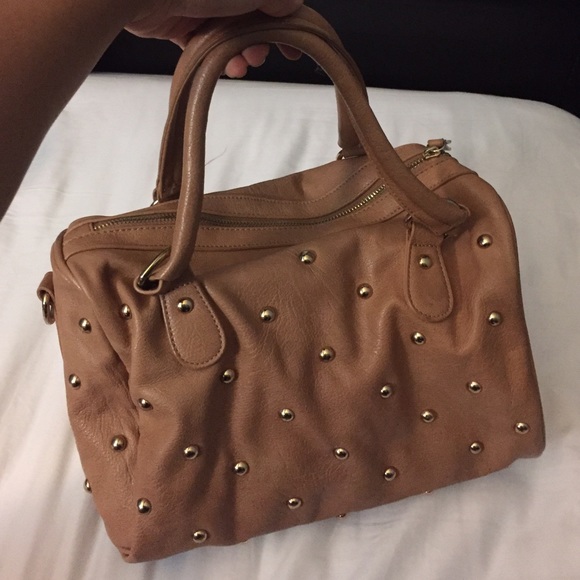 Tan Studded Bag