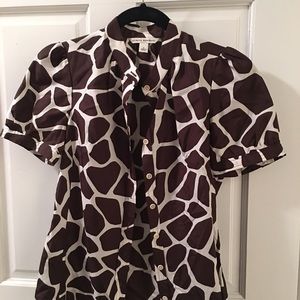 Banana Republic Giraffe Print Blouse