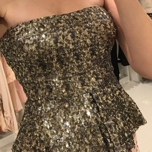 Parker corset bustier peplum top