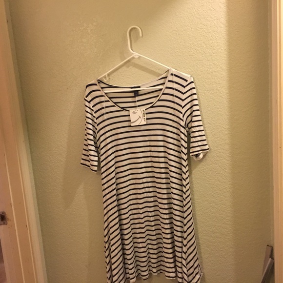 Women stripe t-shirt dress