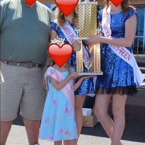 Blue sequin stretchy dress