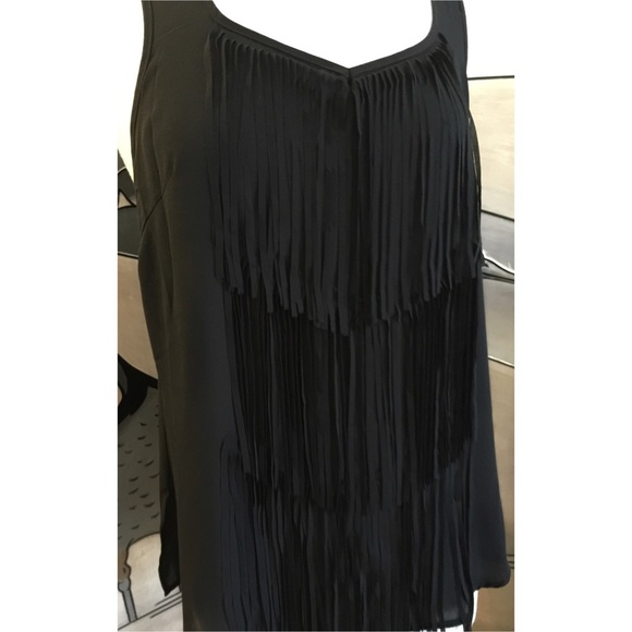 Sleeveless fringe top