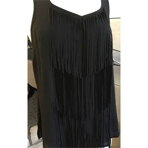 Sleeveless fringe top