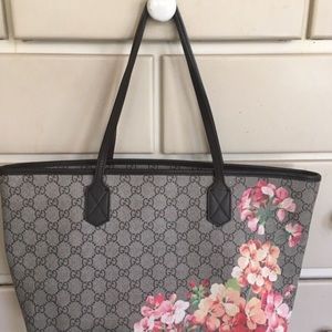 GG Blooms Leather Tote