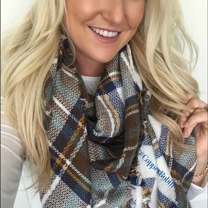 Oversized Plaid Blanket Scarf Zara Inspired