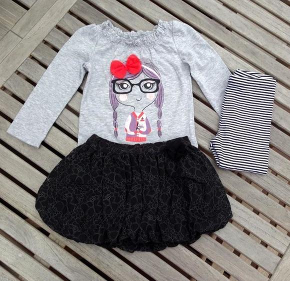 ⭐️TotSpot Editor's Pick⭐️ Top and Skirt Outfit
