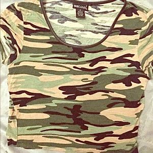 Wet Seal Camo Crop Top