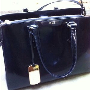 Ralph Lauren "Newbury" Double Zip Satchel