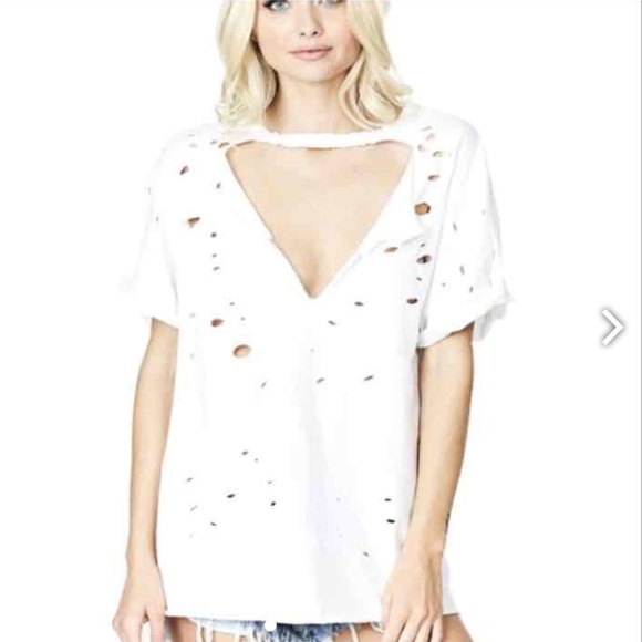 Lf white choker tee - Picture 1 of 4