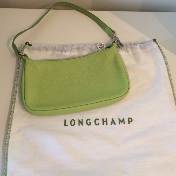 Longchamp leather purse/handbag, lime green