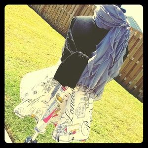 2 piece scarf and skirt