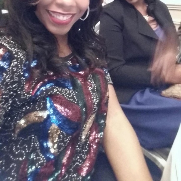 Sequin Cropped Top - image 3