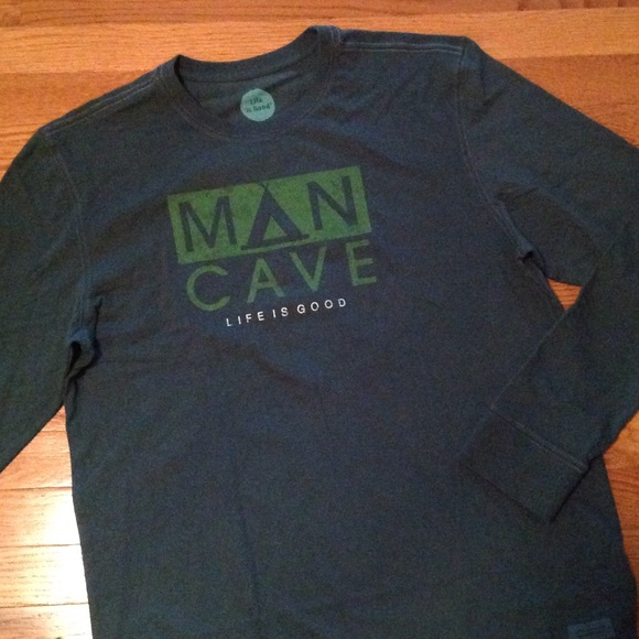 Man Cave by Life is Good forest green L/S