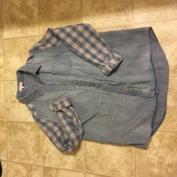 ❌SOLD Fall jean-like flannel 🍂🍁 - Picture 3 of 4