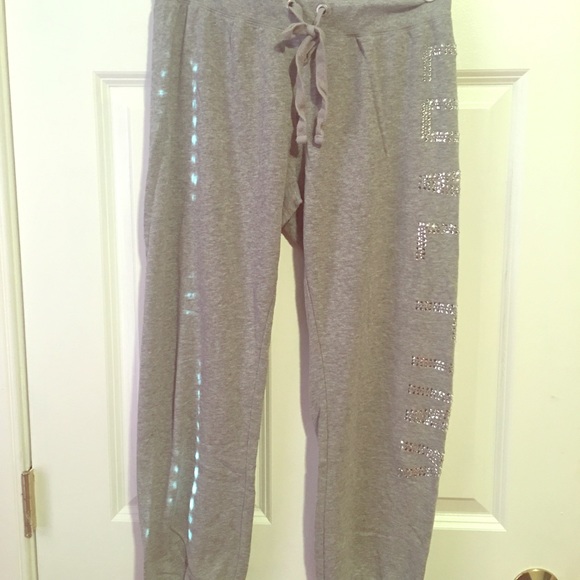 Victoria's secret crop sweats with rhinestones
