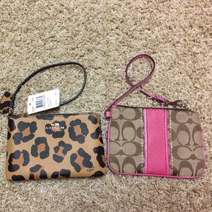 two coach wristlets