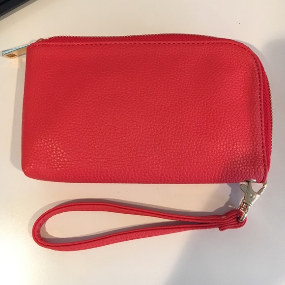 Banana republic orange charging wristlet