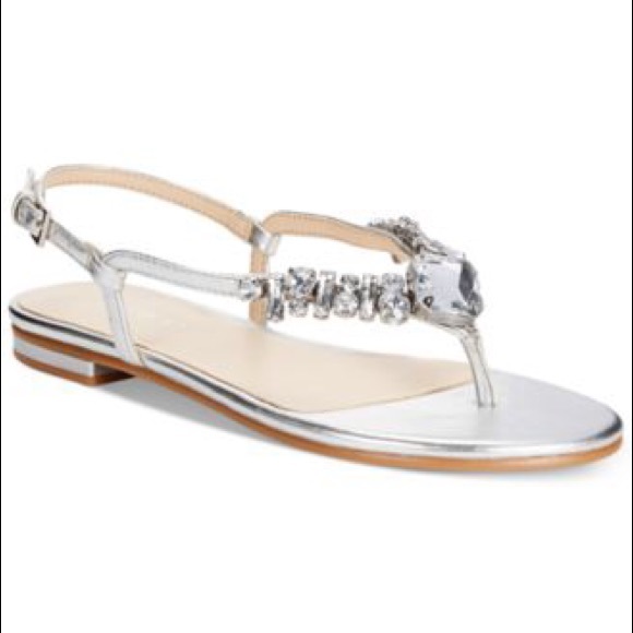nine west silver sandals