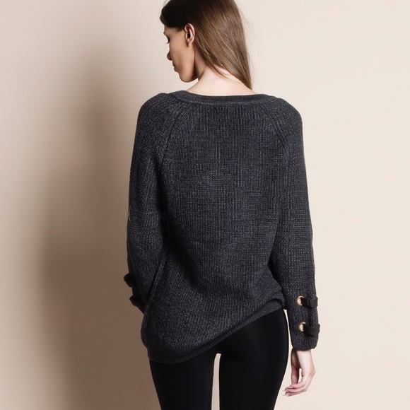 Lace Up Chunky Sweater Top - Picture 3 of 3