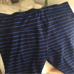 Blue Striped Leggings Tights Active XL