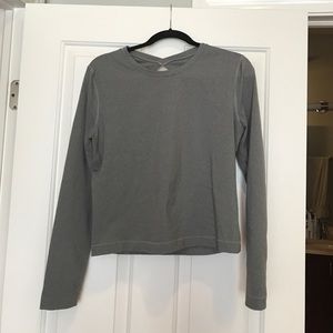lululemon athletica gray cutout back pullover 8