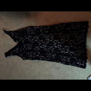Ann Taylor Loft Black lace dress size 8 NWT