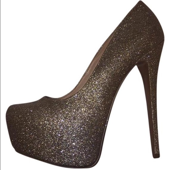 Steve Madden 'Dejavu' Glitter Platform Stilettos