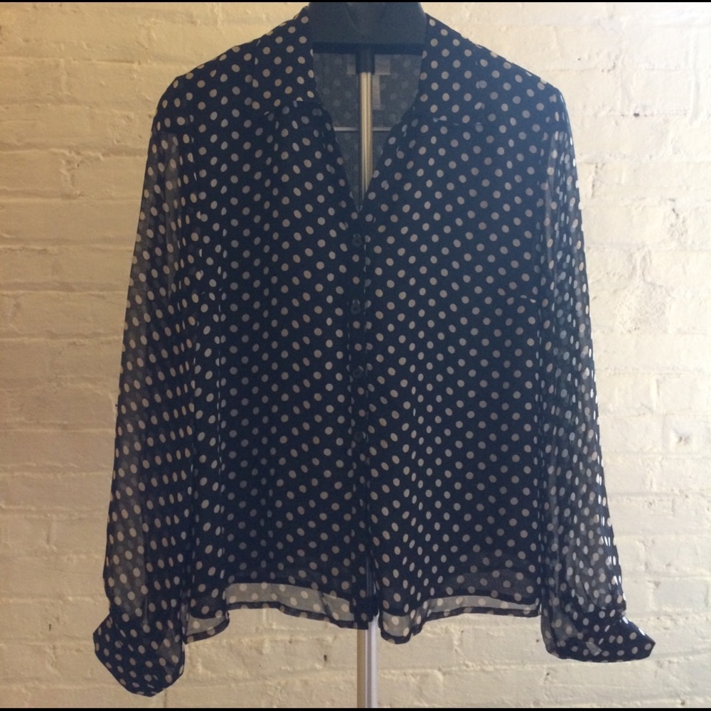 Polka Dot Button-Up