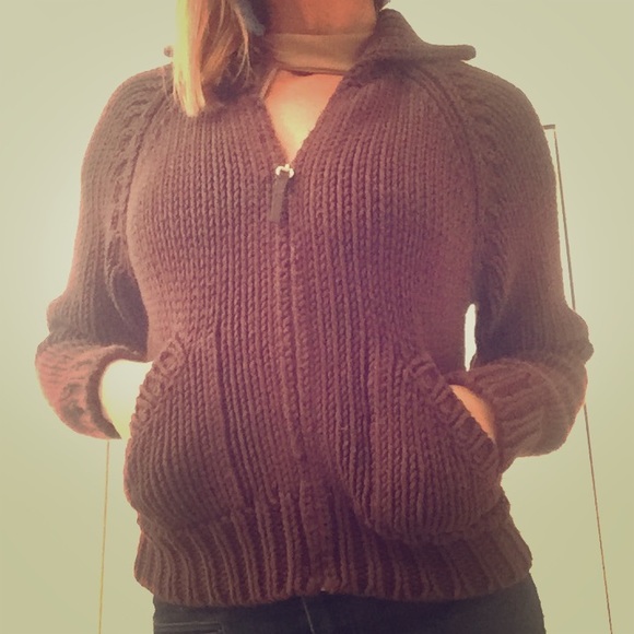 J Crew mock neck zip-up sweater