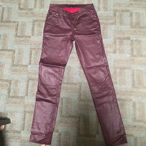 Rock&Republic Oxblood Wax Coated Jeans