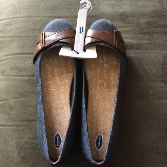 Dr.Scholl's Cute Denim Flats *NWT* - Picture 1 of 3