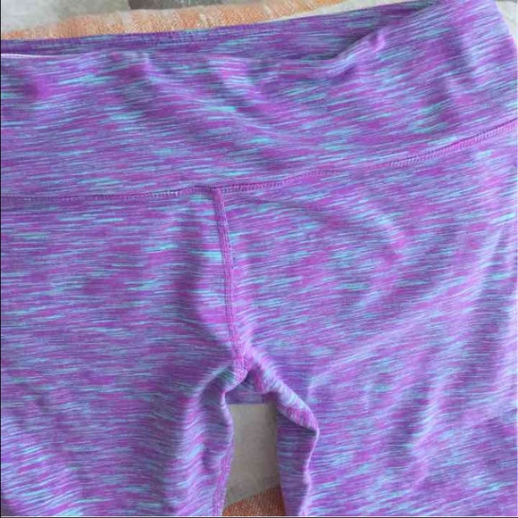 Purple Turquoise Crop Leggings Active L