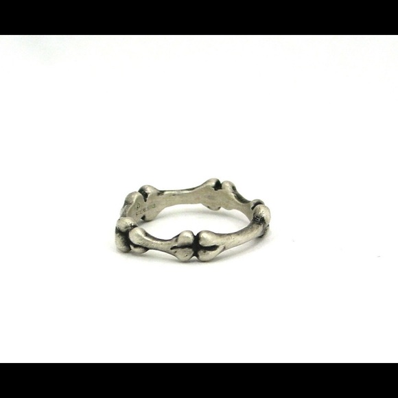 I love you to the bone ring goth horror accessory