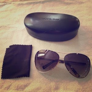 Michael Kors Gold Aviator Sunglasses